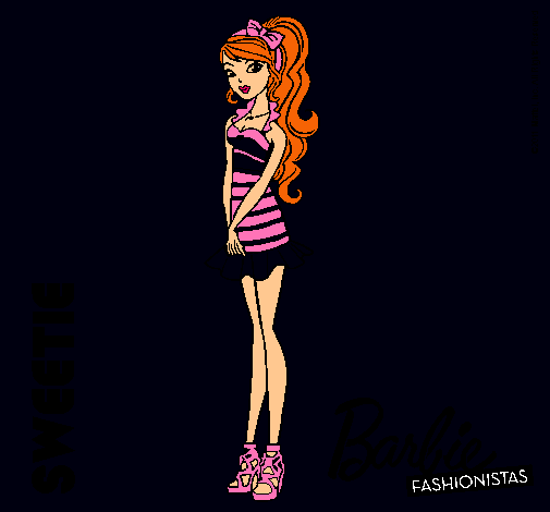 Dibujo Barbie Fashionista 6 pintado por amalia