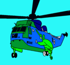 Dibujo Helicóptero al rescate pintado por MARTINFLORES