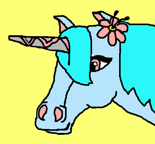 Dibujo Unicornio II pintado por -popi-