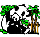 Dibujo Mama panda pintado por Mono