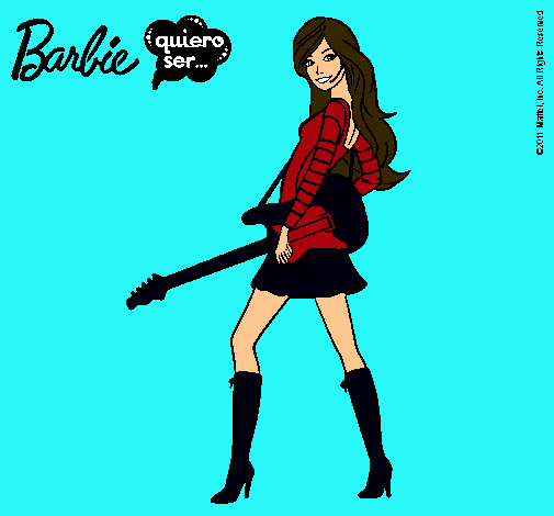 Dibujo Barbie la rockera pintado por sandreTTa