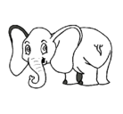 Dibujo Elefante pequeño pintado por Elujun