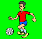 Dibujo Jugador de fútbol pintado por alvarodelara