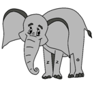 Dibujo Elefante feliz pintado por Elujun