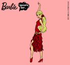 Dibujo Barbie flamenca pintado por -Andrea