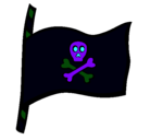 Dibujo Bandera pirata pintado por mazzones