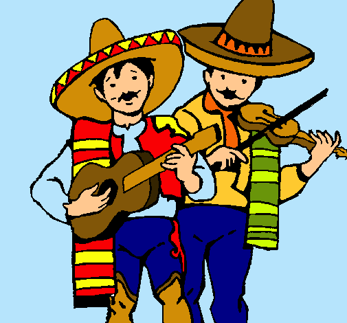 Dibujo Mariachis pintado por a258