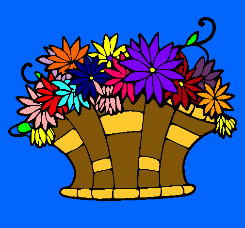 Dibujo Cesta de flores 7 pintado por luciagonzalez