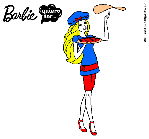 Dibujo Barbie cocinera pintado por luna2010