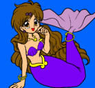 Dibujo Sirena pintado por draculaura
