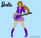 Dibujo Barbie guitarrista pintado por noelandia