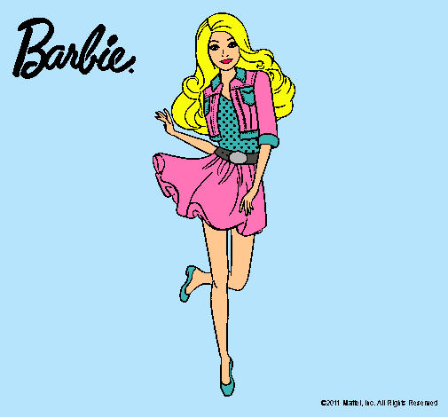 Dibujo Barbie informal pintado por -popi-