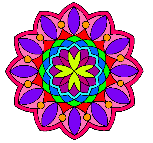 Dibujo Mandala 3 pintado por barbi12345