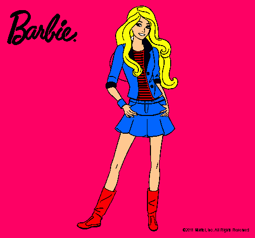 Dibujo Barbie juvenil pintado por zumi