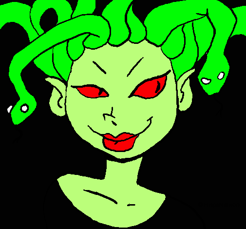 Dibujo Mujer medusa pintado por Toni-xD