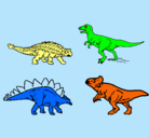 Dibujo Dinosaurios de tierra pintado por trevor