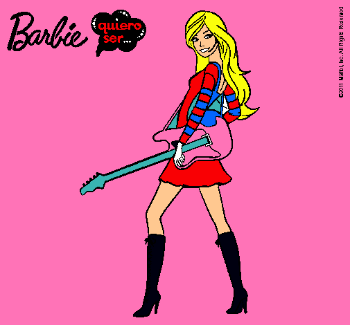 Dibujo Barbie la rockera pintado por zumi