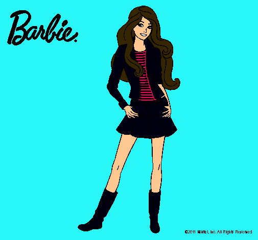 Dibujo Barbie juvenil pintado por sandreTTa