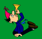 Dibujo Niño con trompetita pintado por hjdhd