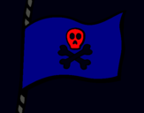 Dibujo Bandera pirata pintado por Leoo