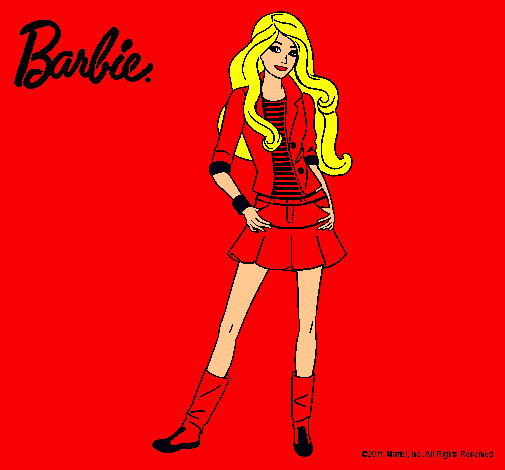 Dibujo Barbie juvenil pintado por amalia