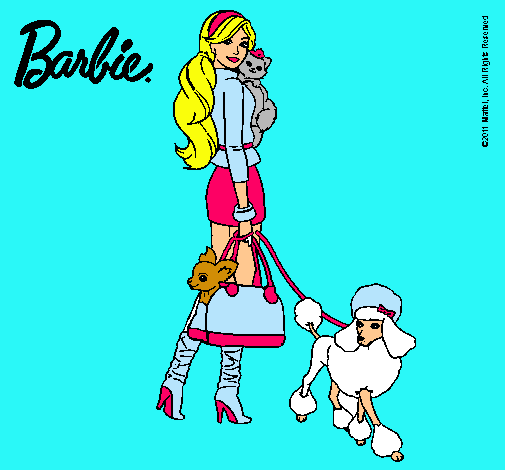 Dibujo Barbie elegante pintado por -popi-