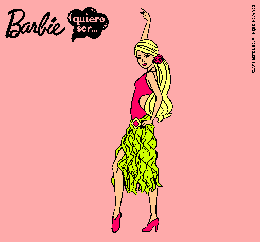 Dibujo Barbie flamenca pintado por terenoa2