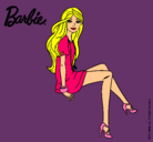 Dibujo Barbie sentada pintado por pamelita6