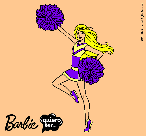 Dibujo Barbie animadora pintado por -popi-