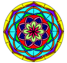 Dibujo Mandala 6 pintado por color