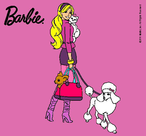 Dibujo Barbie elegante pintado por Milii