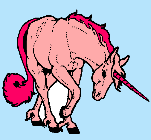 Dibujo Unicornio bravo pintado por -popi-