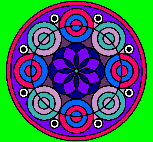 Dibujo Mandala 35 pintado por o-omolly