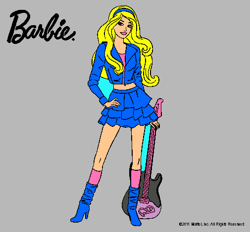 Dibujo Barbie rockera pintado por lokills 