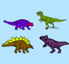 Dibujo Dinosaurios de tierra pintado por lauber