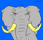Dibujo Elefante africano pintado por trevor