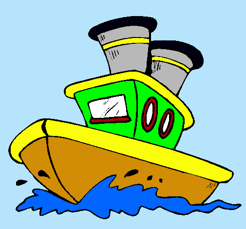 Dibujo Barco en el mar pintado por Loreeeeeh