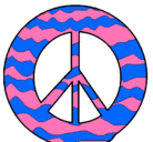Dibujo Símbolo de la paz pintado por aixa37