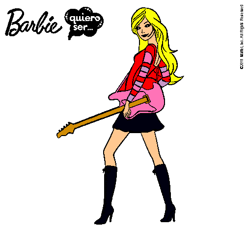 Dibujo Barbie la rockera pintado por AGUCHI