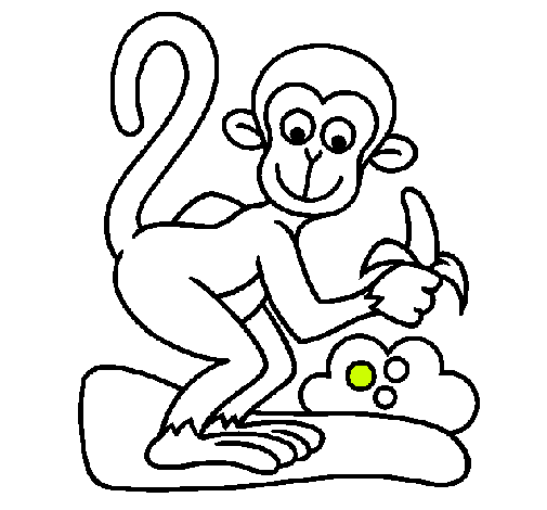 Dibujo Mono pintado por lucydeplaya