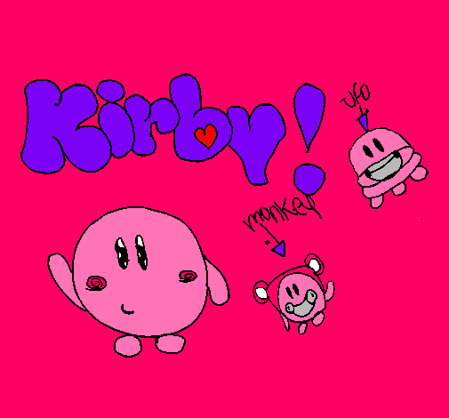 Dibujo Kirby 4 pintado por valen13