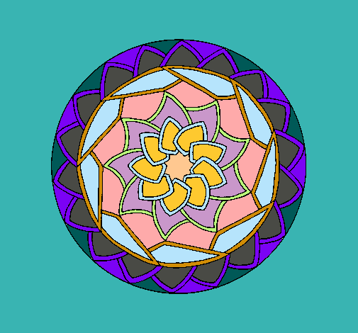 Dibujo Mandala 1 pintado por princesitax09