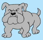 Dibujo Perro Bulldog pintado por perrobulldog