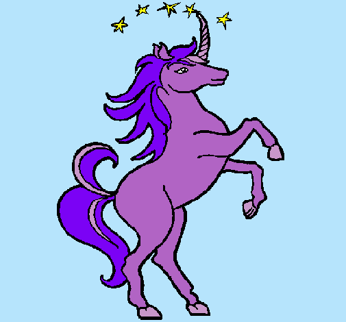 Dibujo Unicornio pintado por -popi-