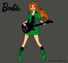 Dibujo Barbie guitarrista pintado por amalia