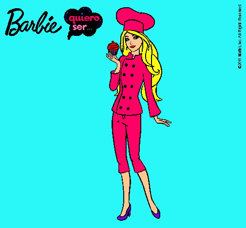 Dibujo Barbie de chef pintado por pamelita6