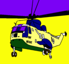 Dibujo Helicóptero al rescate pintado por Oziel