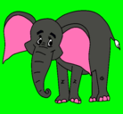 Dibujo Elefante feliz pintado por ATILIO