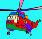 Dibujo Helicóptero al rescate pintado por lucalomas