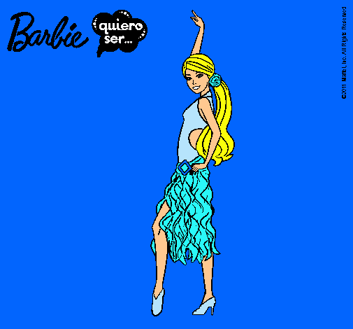 Dibujo Barbie flamenca pintado por SILVIA